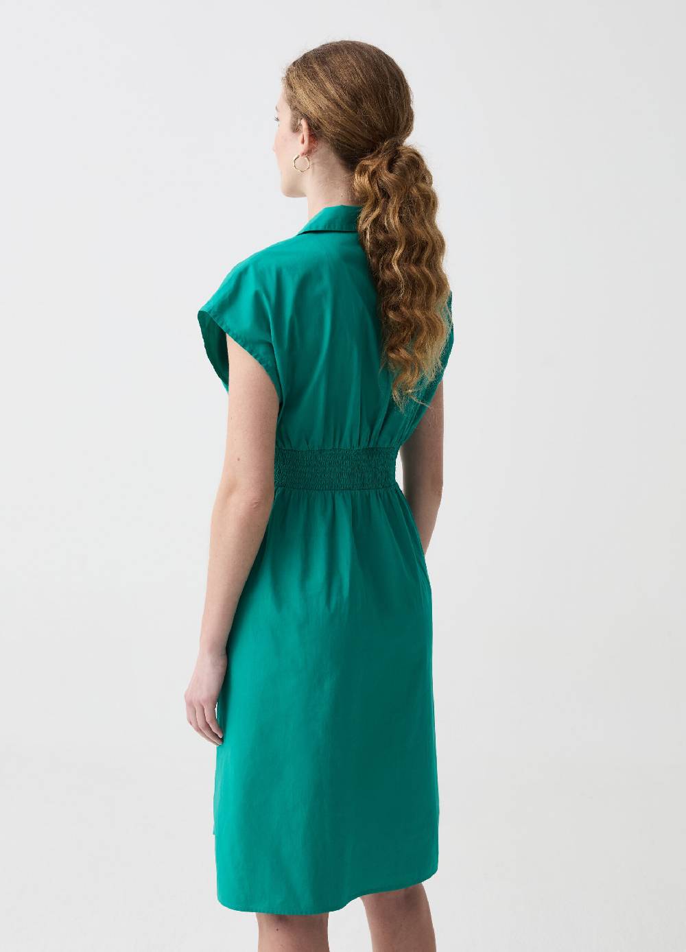 Ovs Vestito midi scollo a V con colletto Black Friday Prezzi