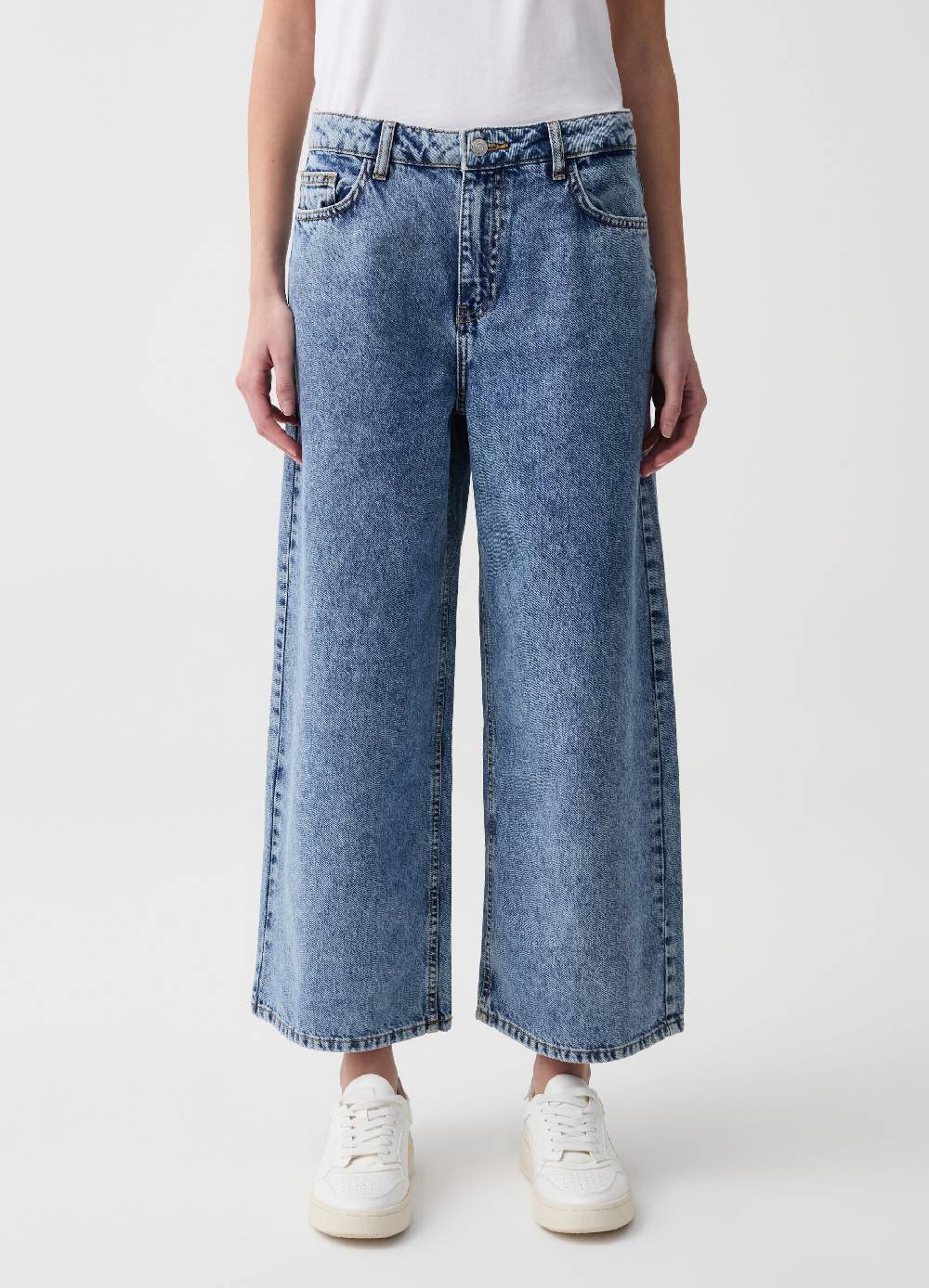 Ovs Jeans cropped wide leg Consegna Veloce
