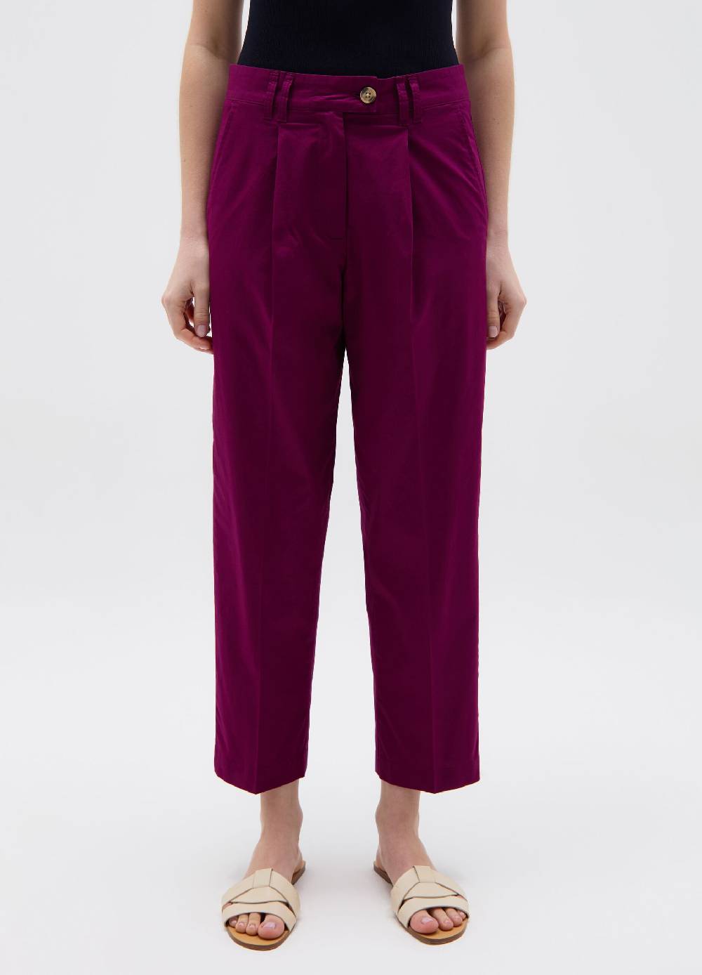 Ovs Pantalone a sigaretta crop con pinces Promozione Limitata