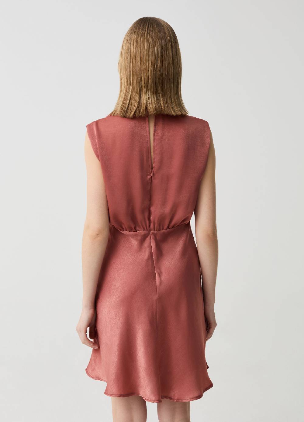 Ovs Abito smanicato in satin con drappeggio Outlet