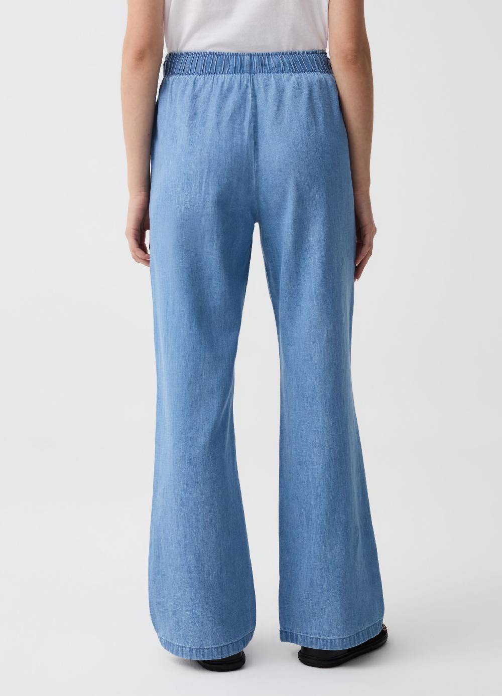 Ovs Joggers wide leg effetto denim In Vendita