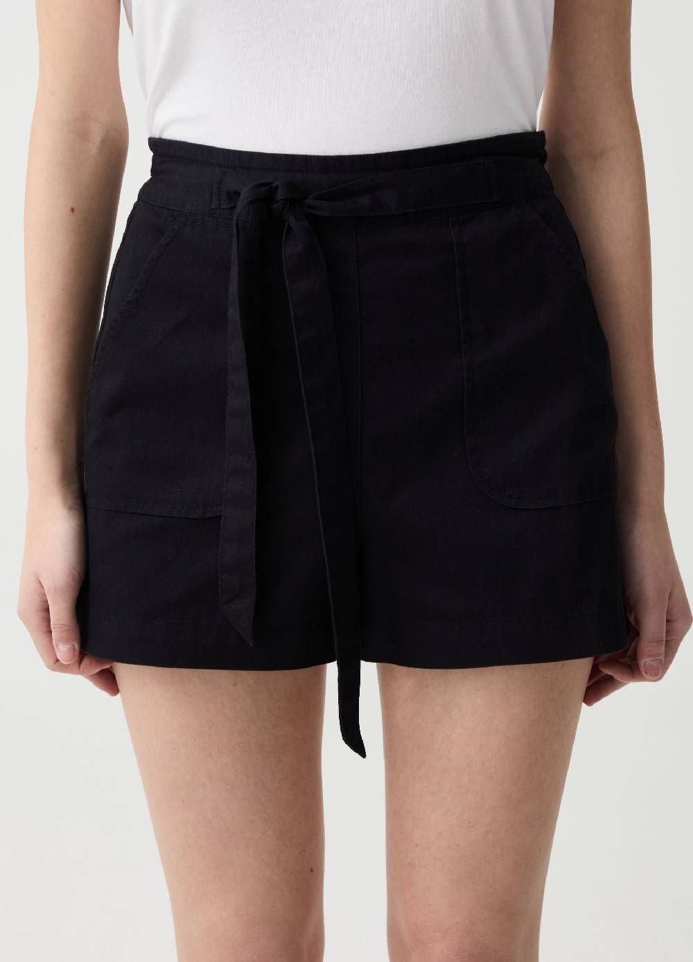 Ovs Shorts in denim fluido con cintura Nuova