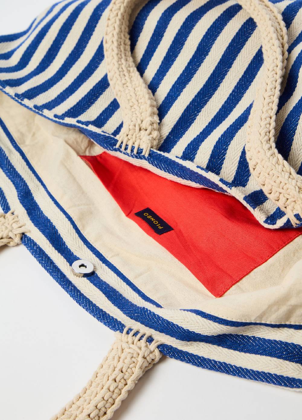 Ovs Maxi shopping bag in cotone a righe Offerta speciale