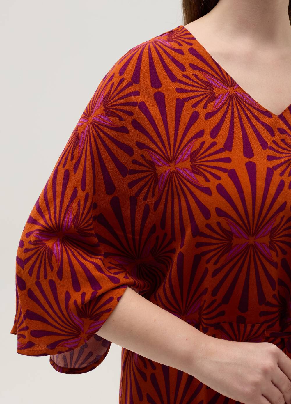 Ovs Vestito lungo stampato in viscosa Curvy Offerta per la Festa della Mamma