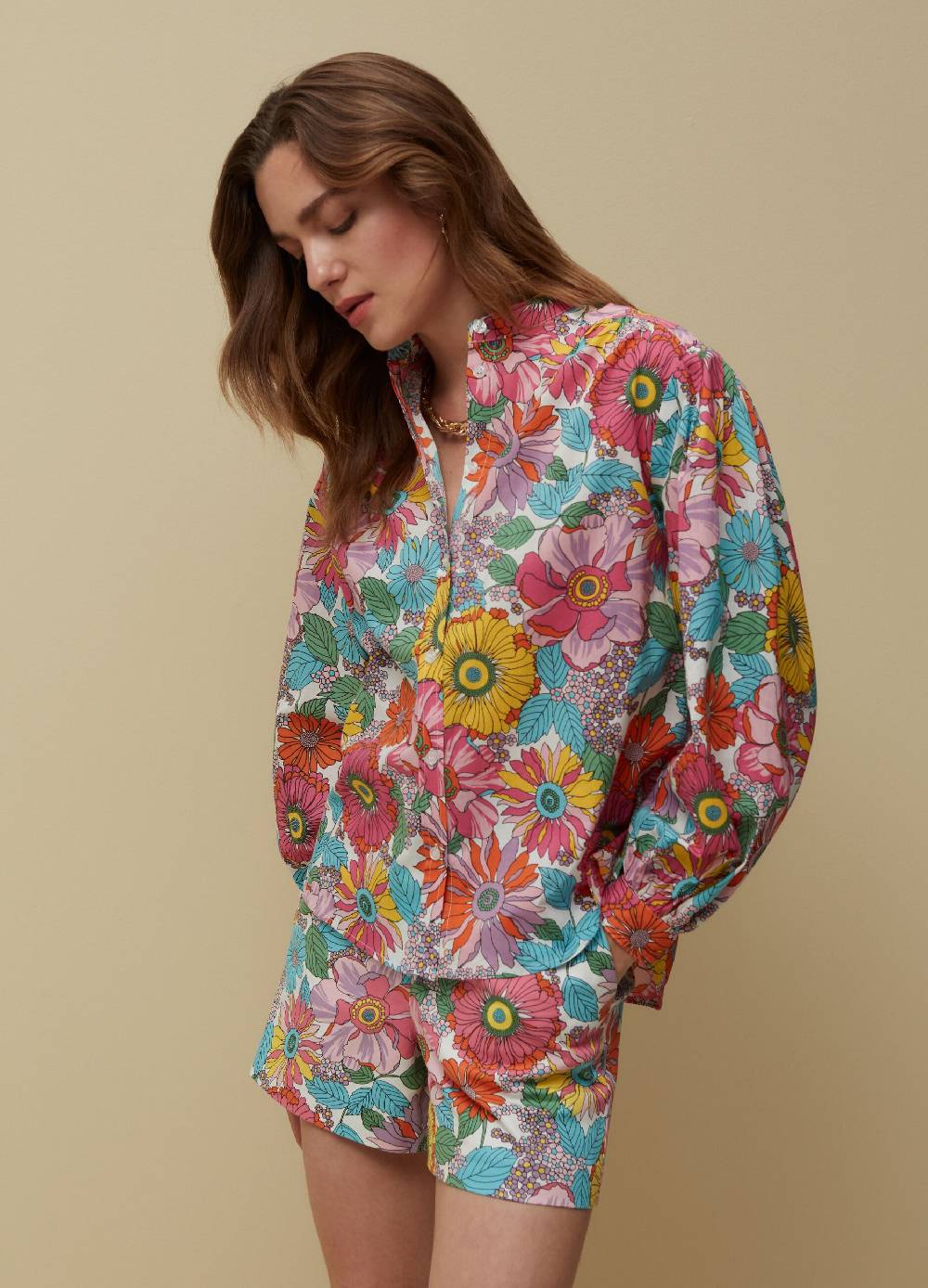 Ovs Camicia in cotone con stampa a fiori Offerta Anniversario