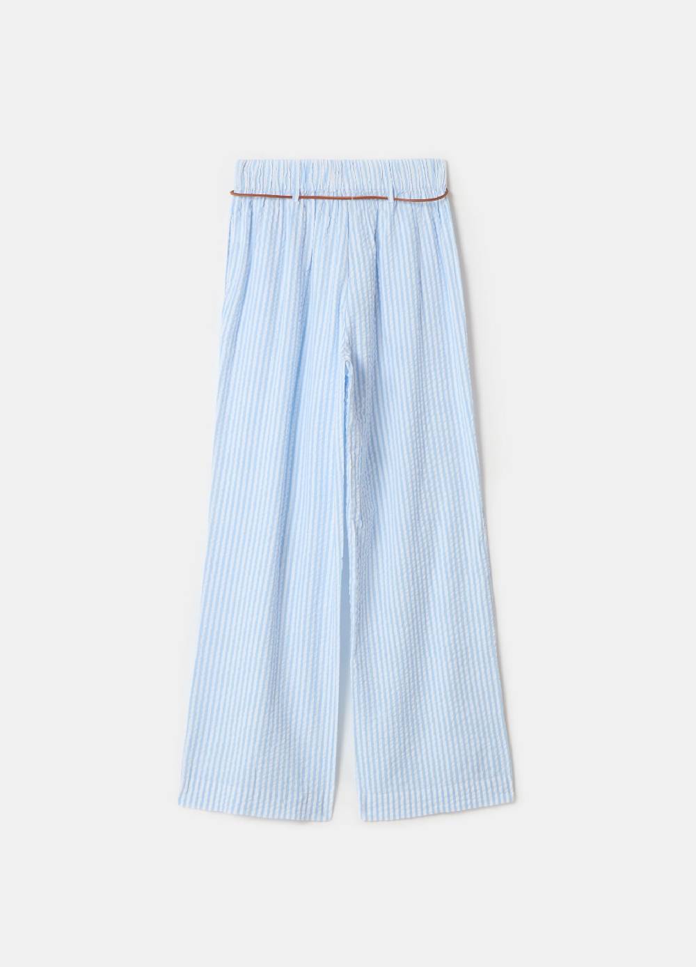 Ovs Pantaloni in seersucker a righe con cintura Offerta temporanea