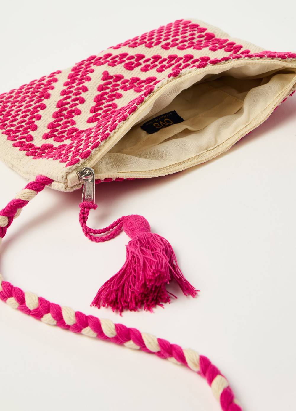 Ovs Borsa a tracolla con motivo a rombi Liquidazione