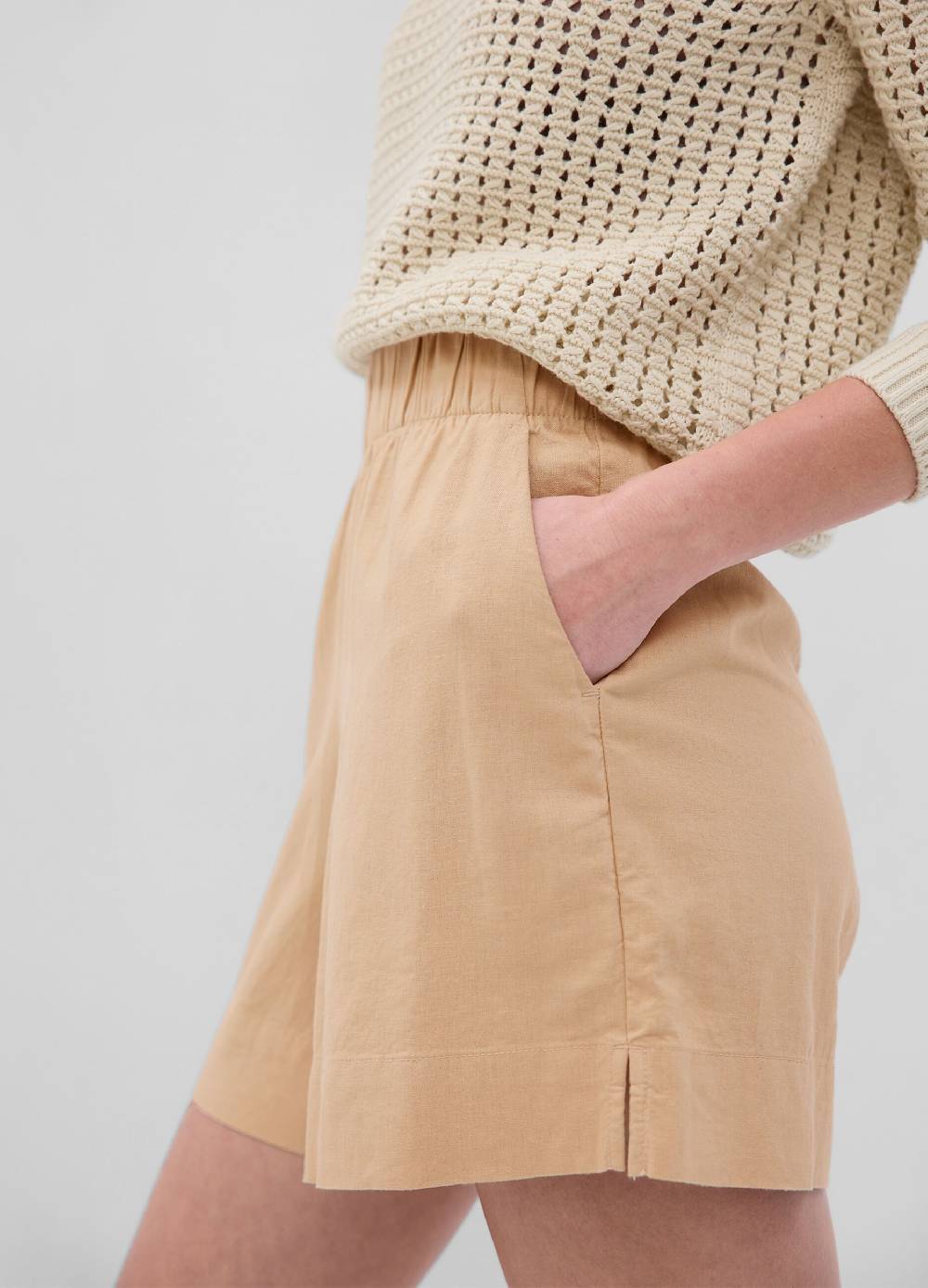 Ovs Shorts pull on in lino e viscosa Enormi risparmi
