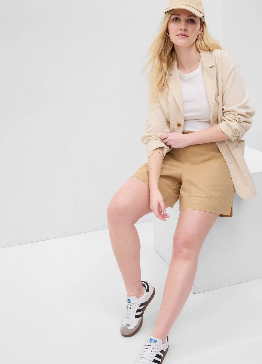Ovs Shorts pull on in lino e viscosa Enormi risparmi