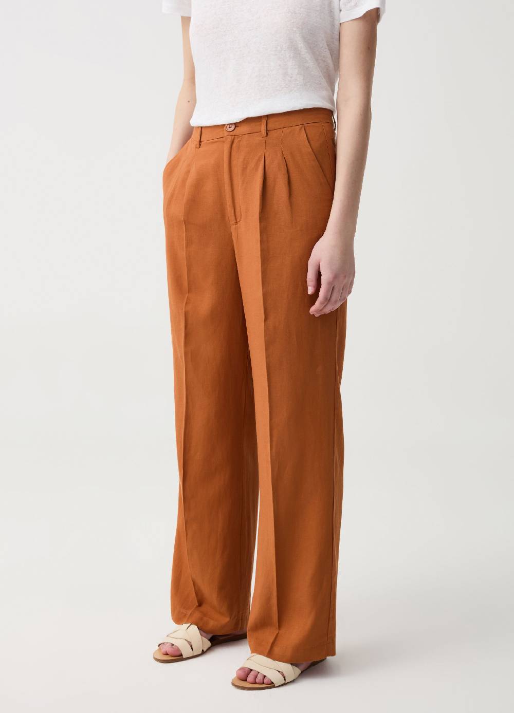 Ovs Pantalone wide leg con pinces Sconti VIP