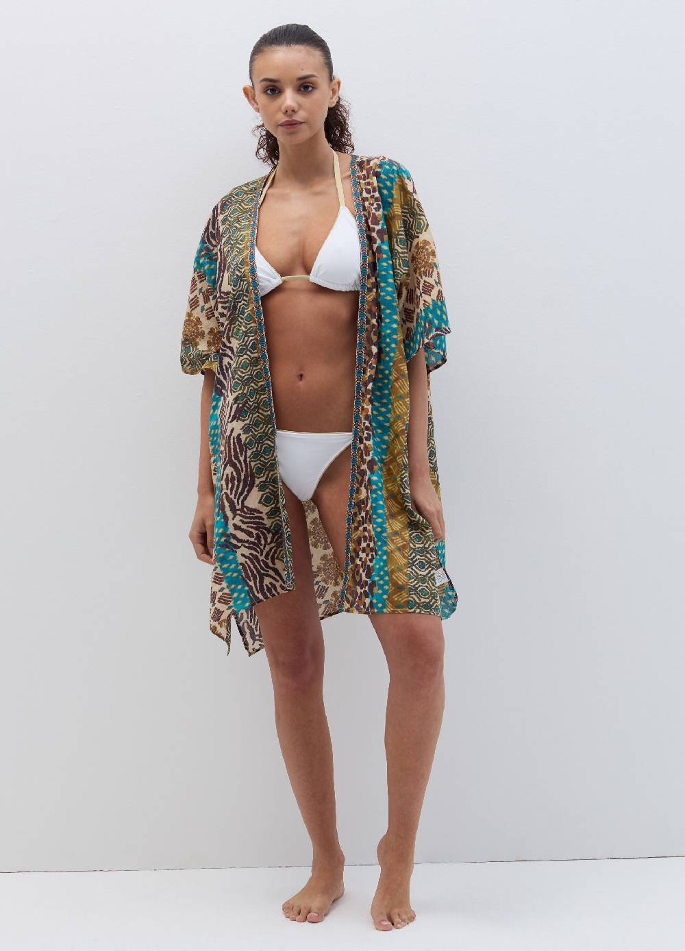 Ovs Kimono aperto copri costume stampa esotica Prezzo basso