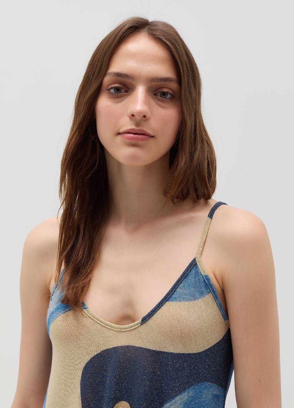 Ovs Vestito lungo in lurex fantasia a onde Ritorno libero