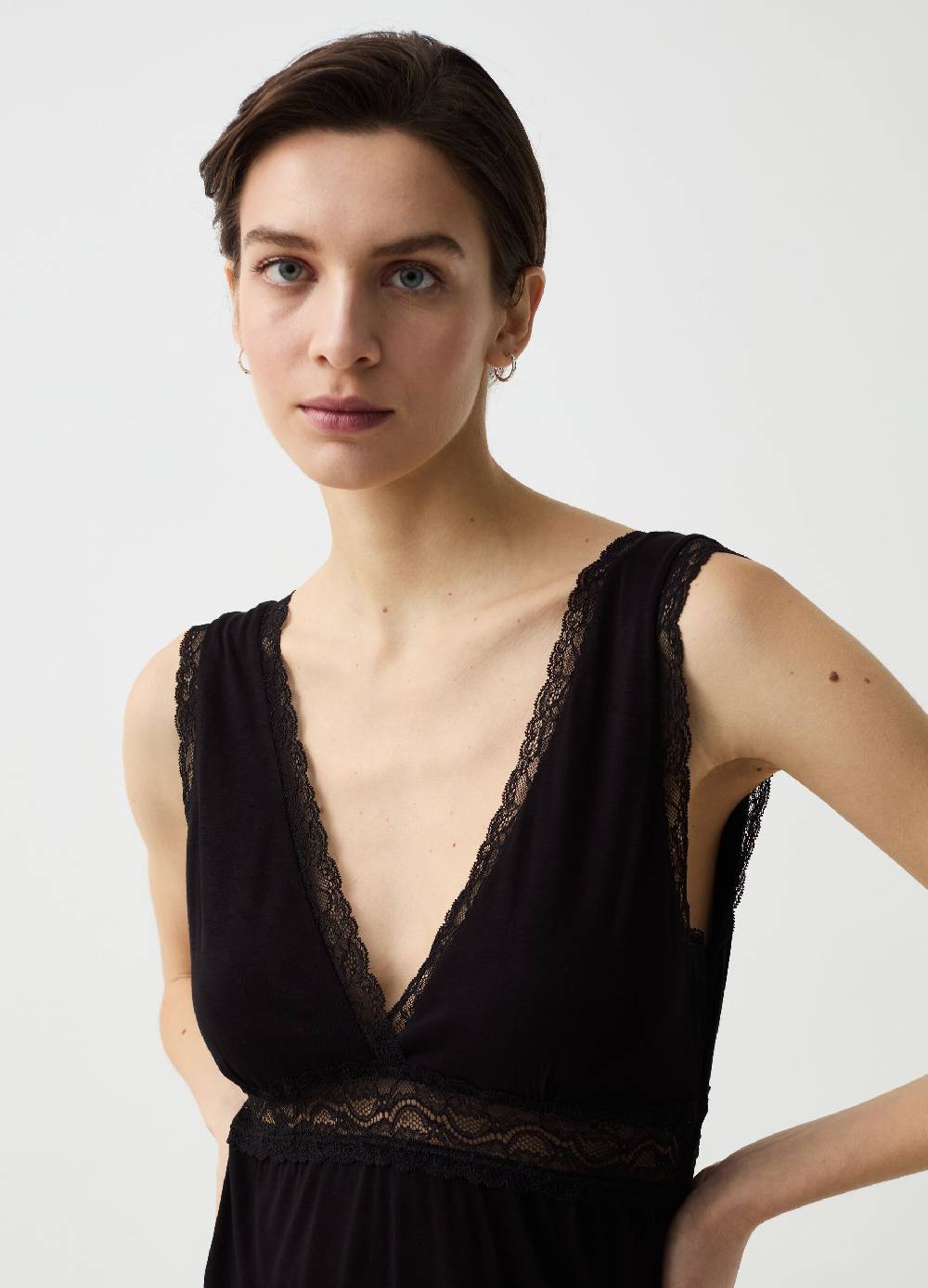 Ovs Camicia da notte in viscosa con pizzo Fino al 60% di sconto