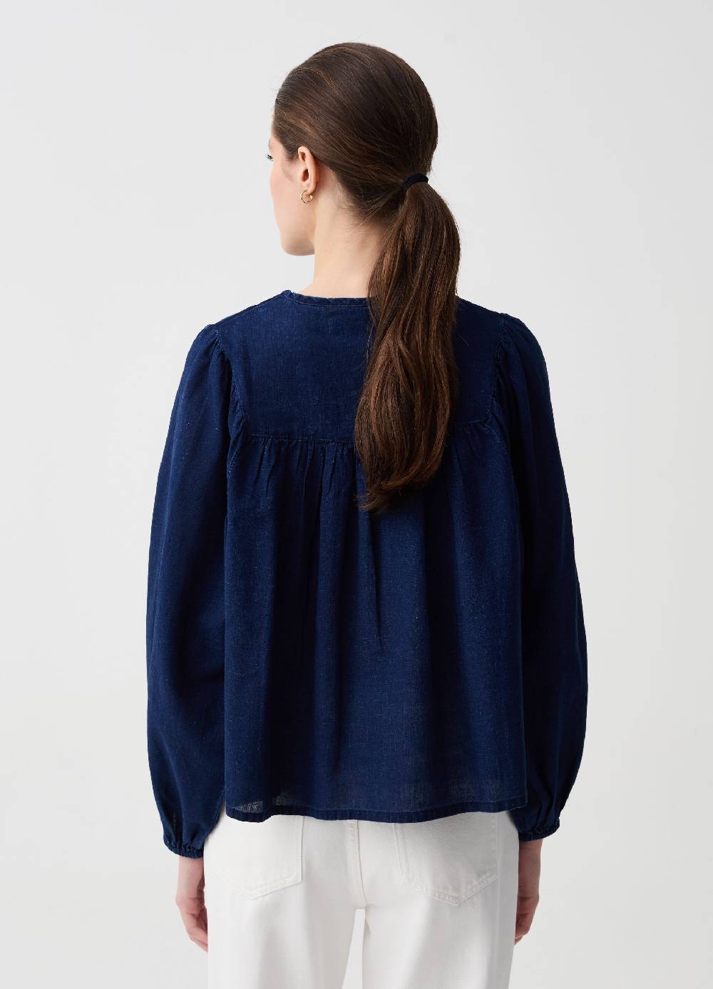 Ovs Blusa in denim con ricamo a rombi 50% di sconto per tempo limitato