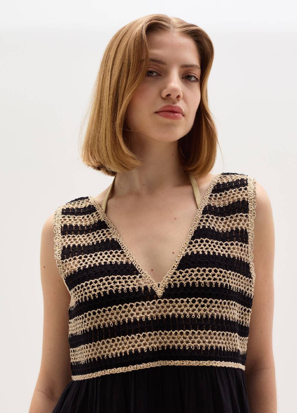 Ovs Abito lungo copri costume con top crochet 2025