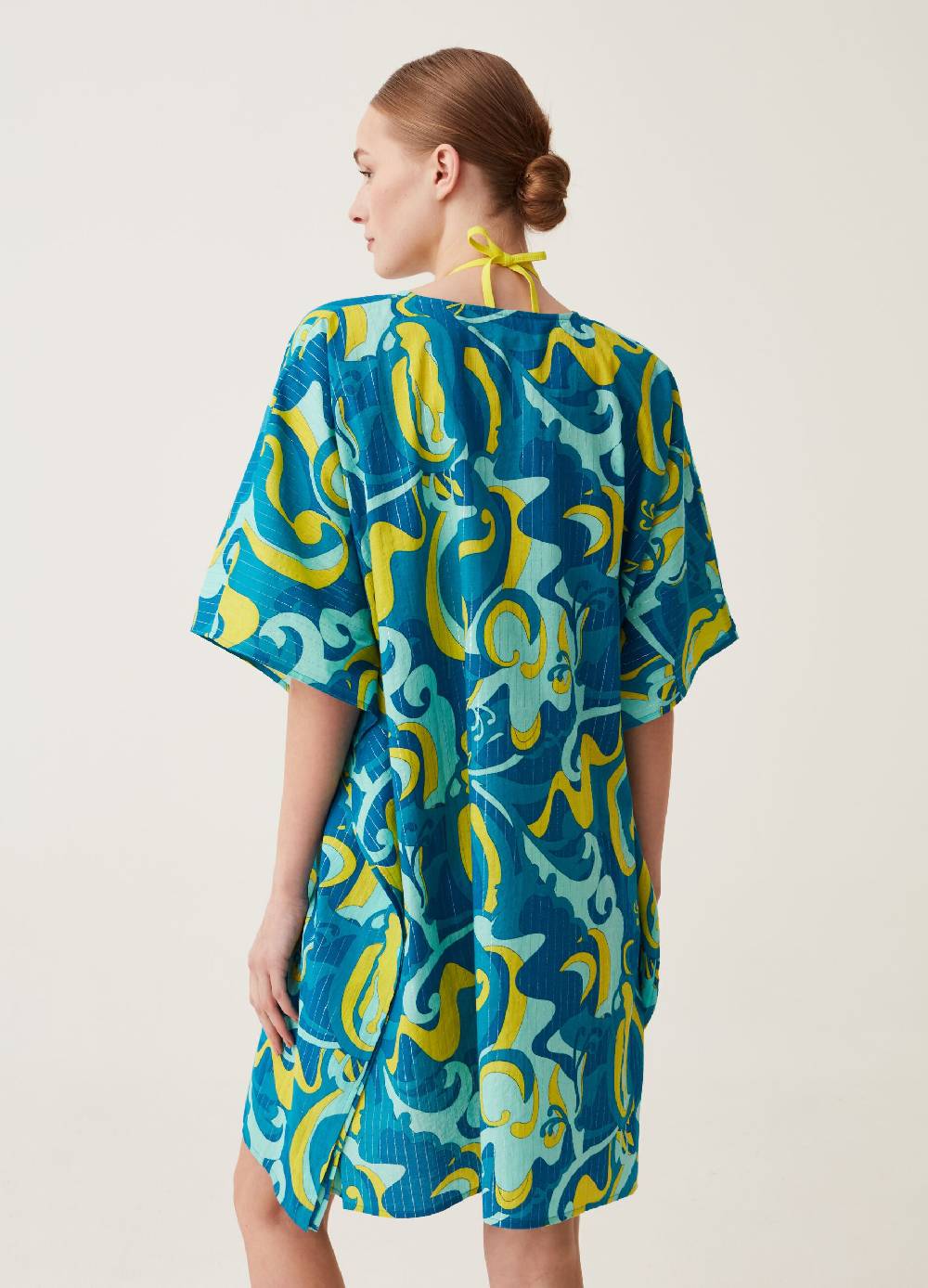 Ovs Poncho copri costume con stampa all-over In Linea