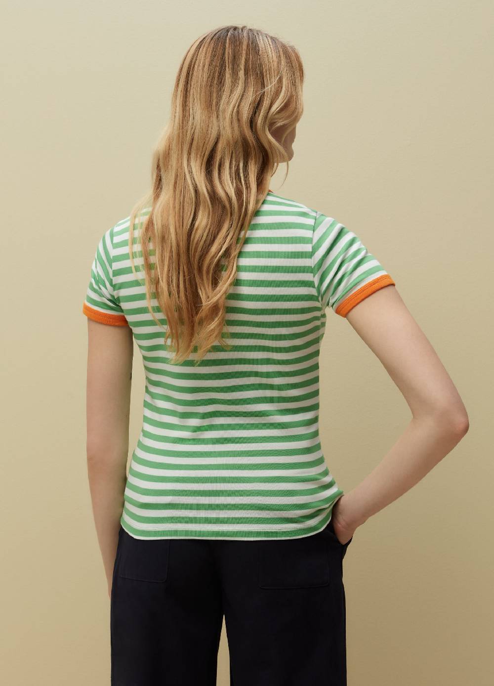 Ovs T-shirt in cotone Supima a righe Nuovo