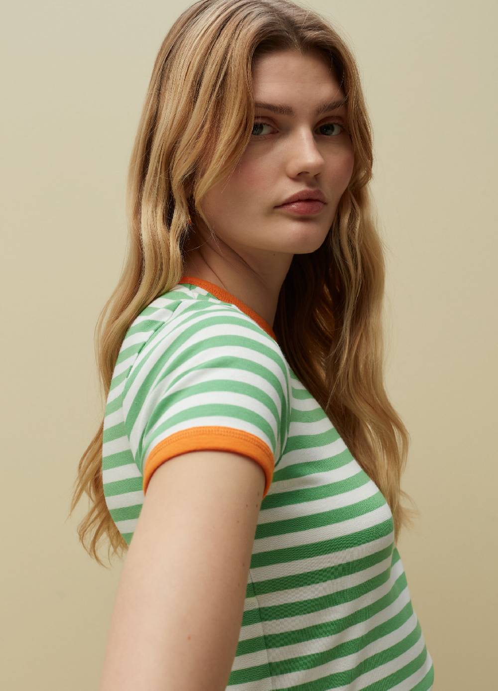 Ovs T-shirt in cotone Supima a righe Nuovo
