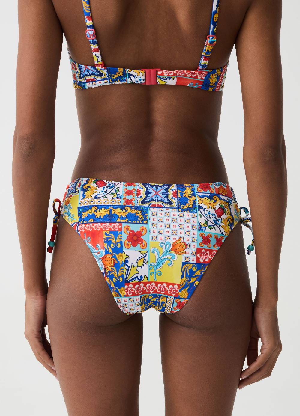 Ovs Slip bikini con coulisse stampa maioliche Qualità