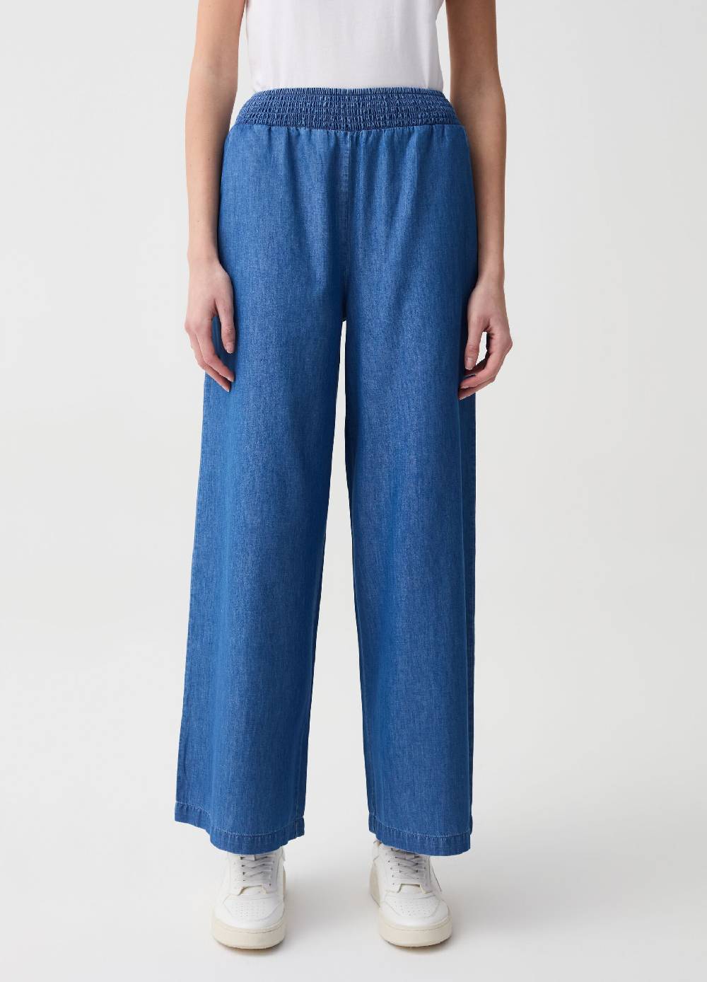 Ovs Jeans wide leg in tessuto fluido Negozi Online