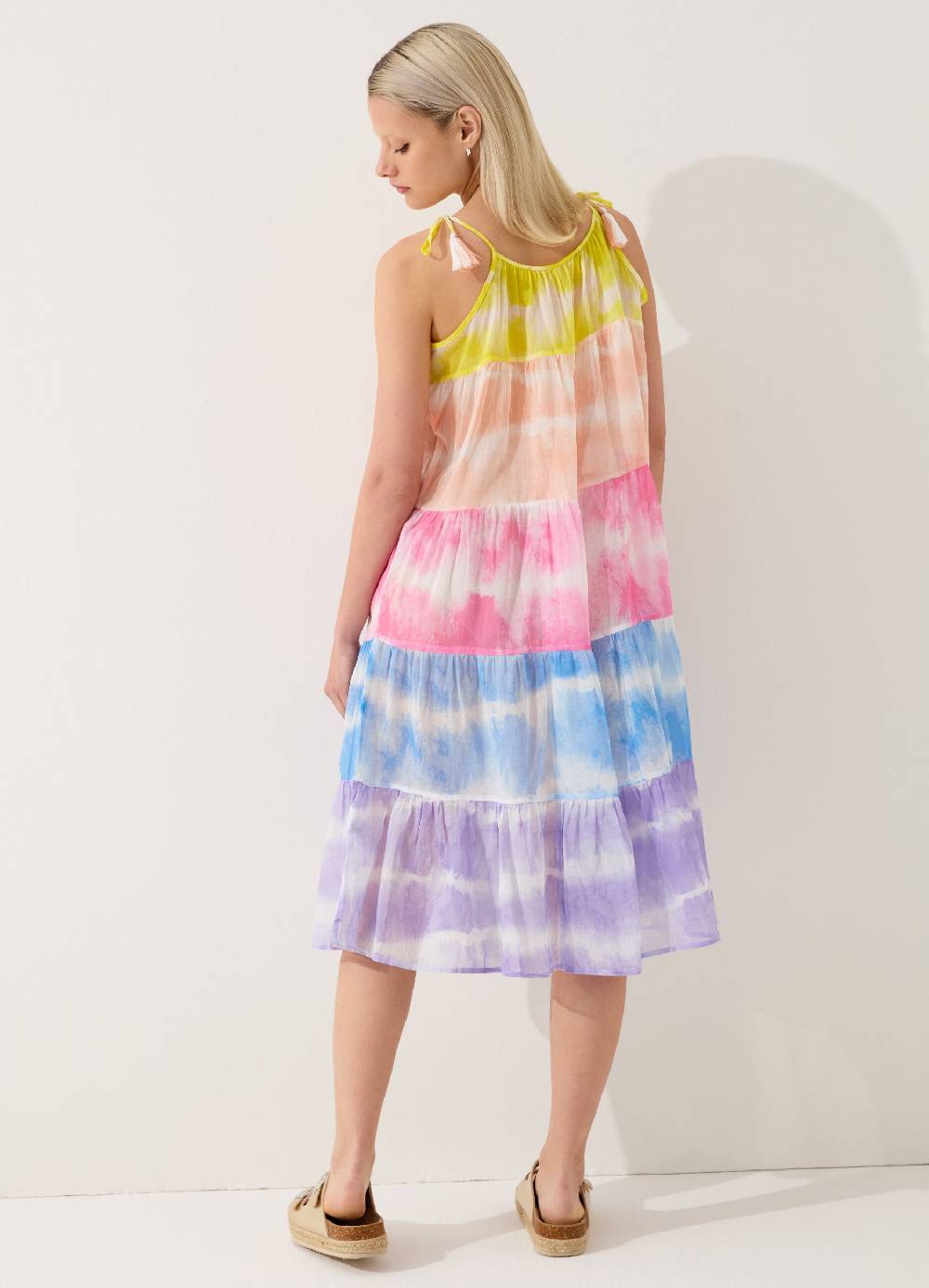 Ovs Vestito copri costume a balze Tie Dye Acquista Ora