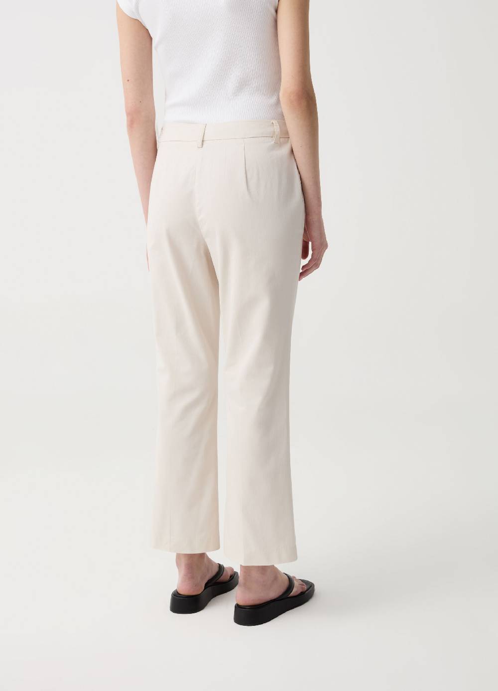 Ovs Pantalone crop a sigaretta in cotone Promozione Limitata