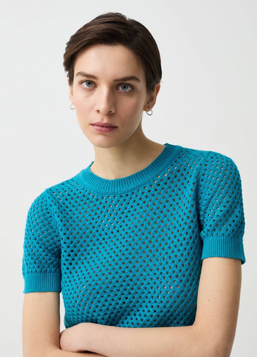 Ovs Maglia traforata con maniche corte Offerte