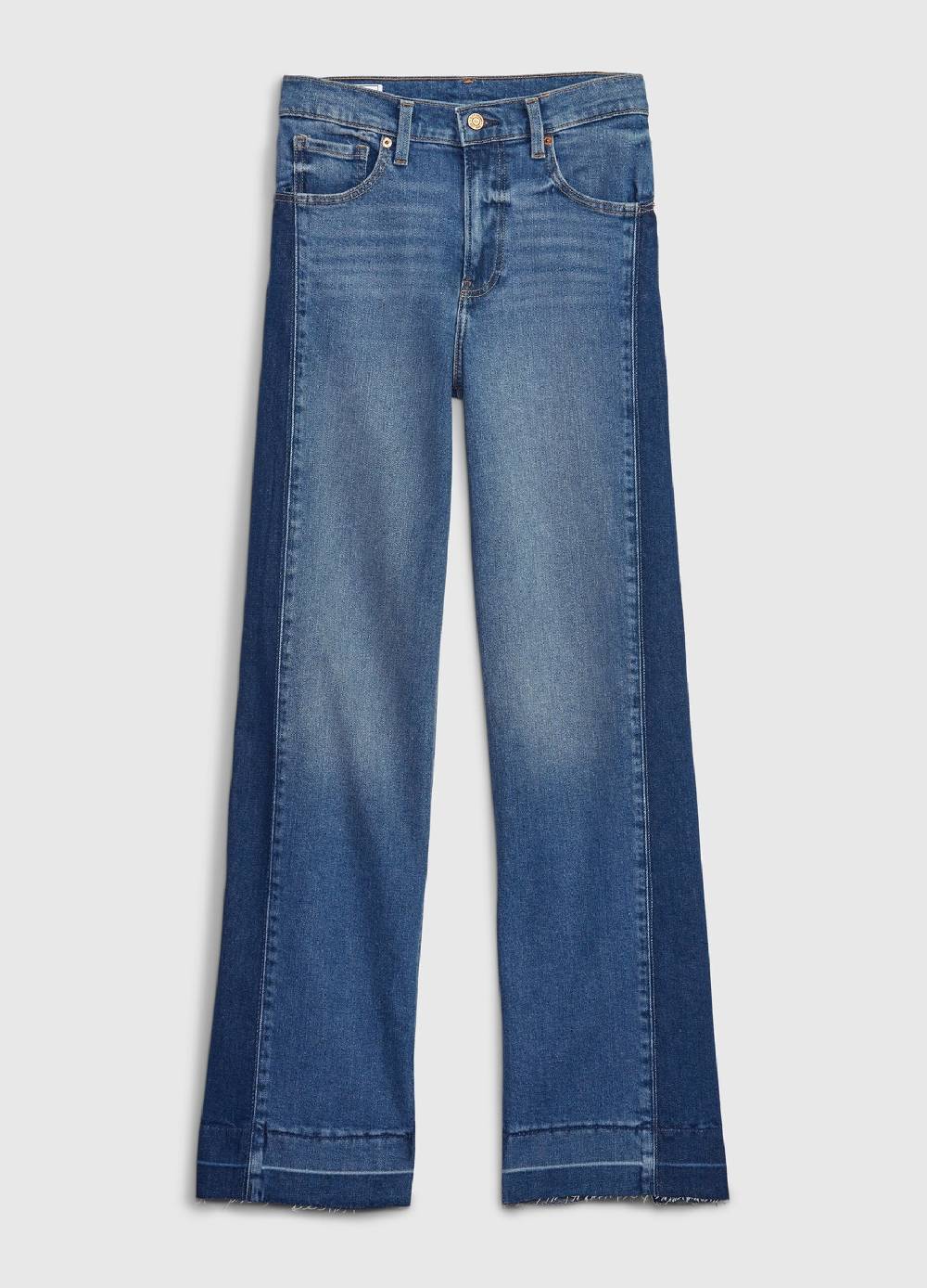 Ovs Jeans wide leg bicolore a vita alta Moda