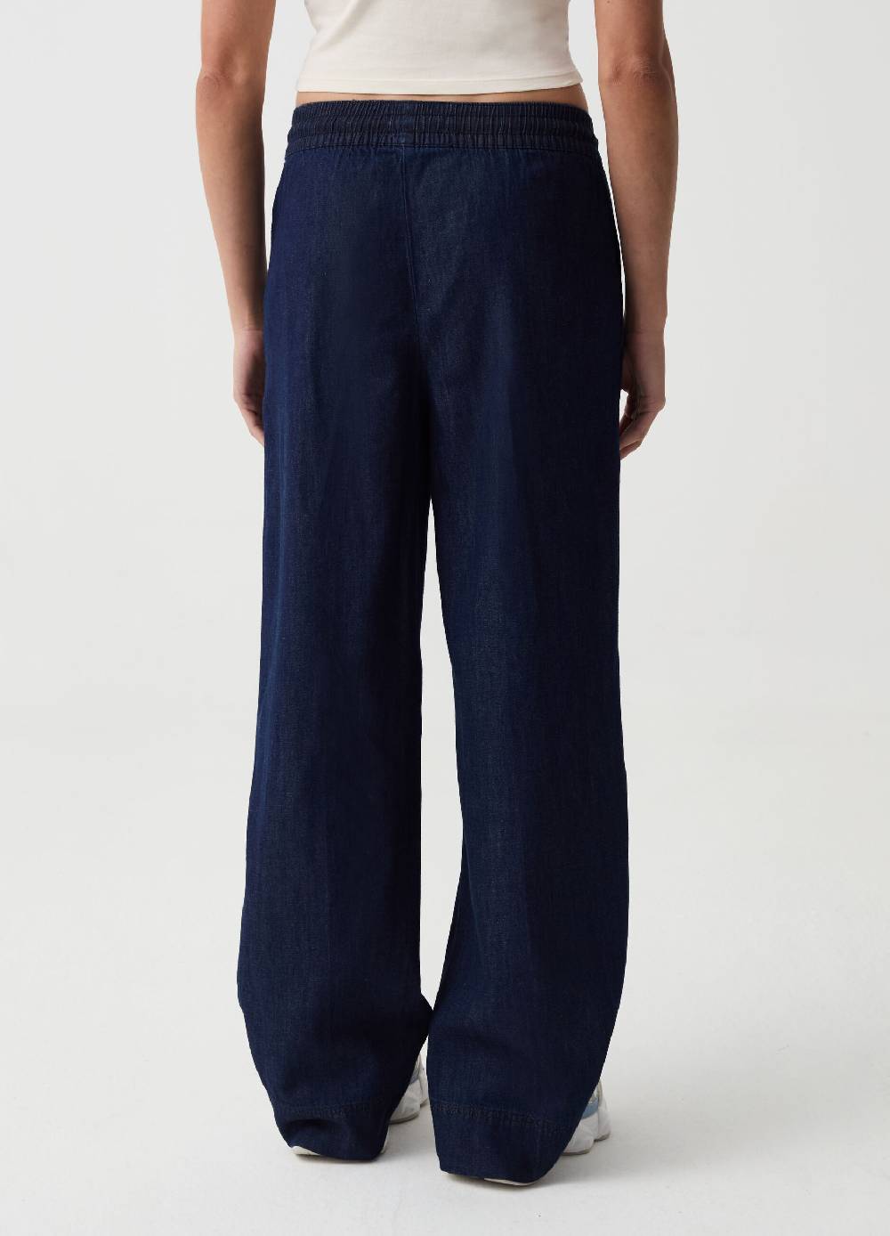 Ovs Joggers relaxed fit in denim con coulisse Offerta speciale