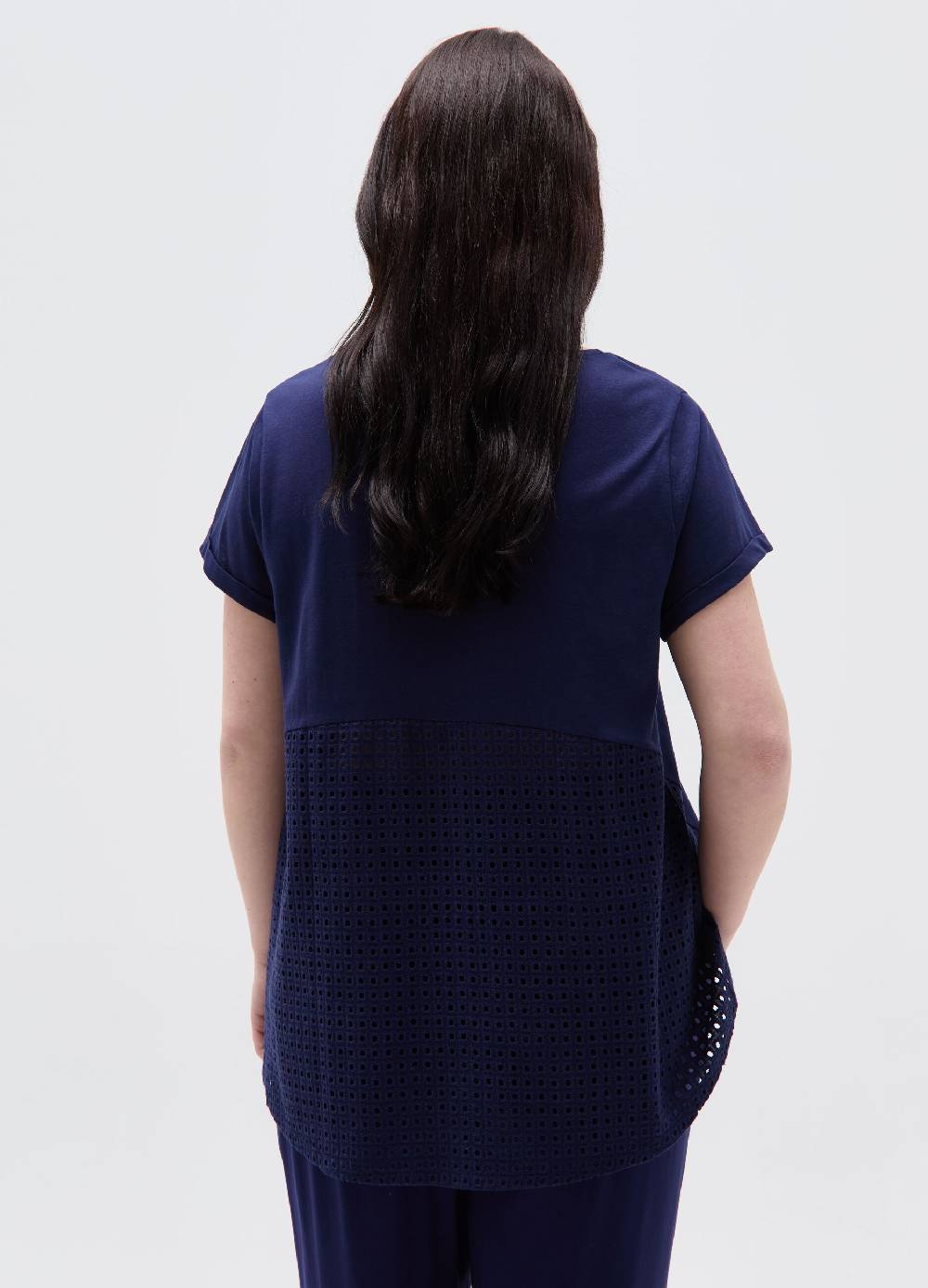 Ovs T-shirt con inserto traforato Curvy Grande vendita