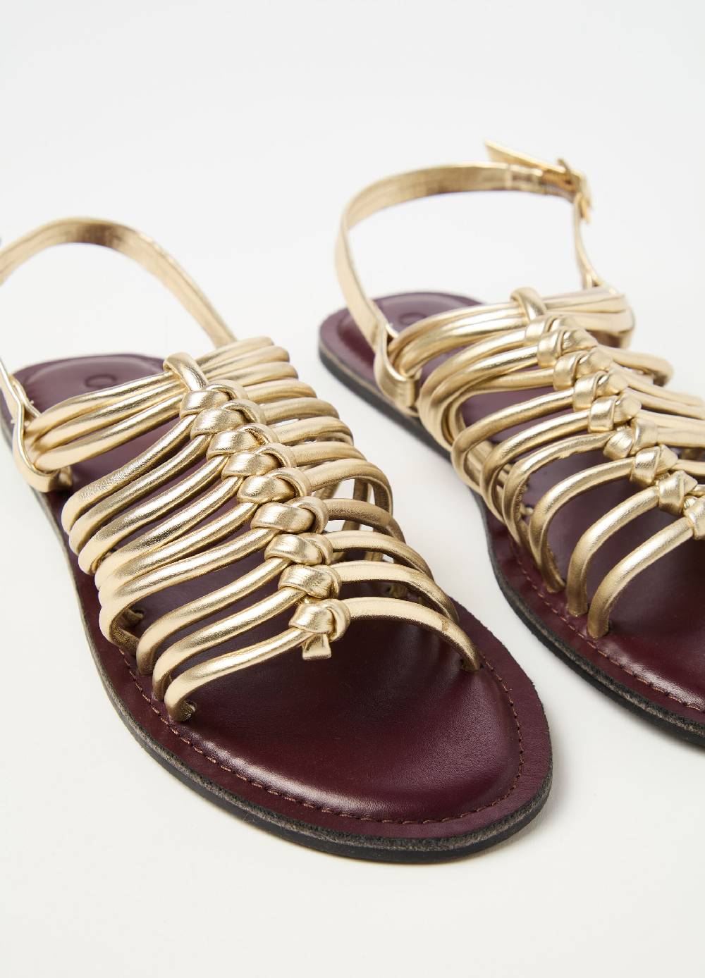 Ovs Sandali gladiatore in pelle metallizzata Shopping online