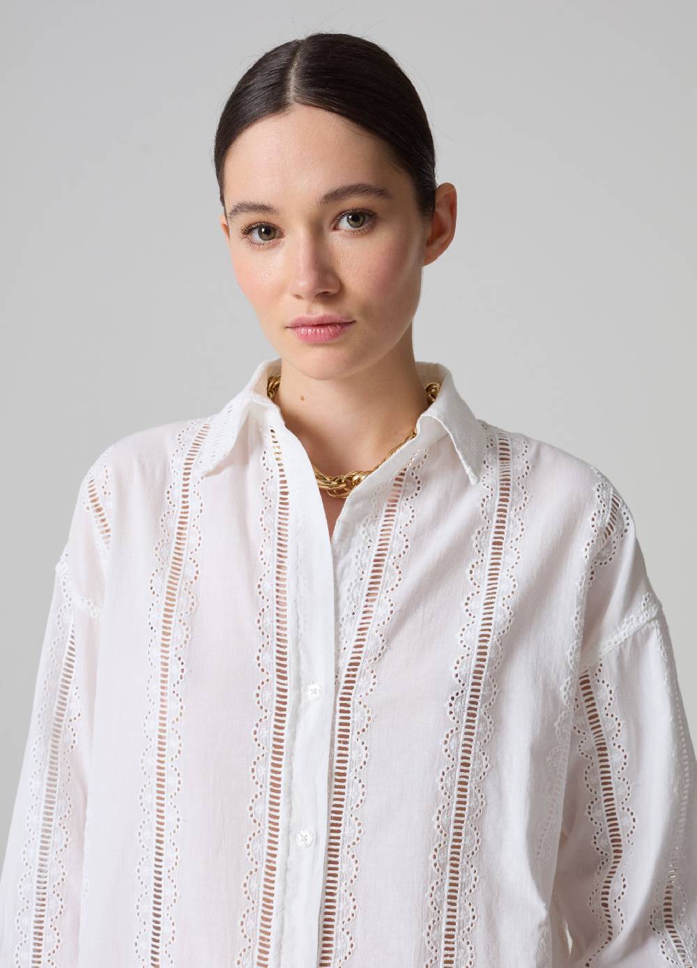 Ovs Camicia over con dettagli traforati e sangallo Vendite stagionali