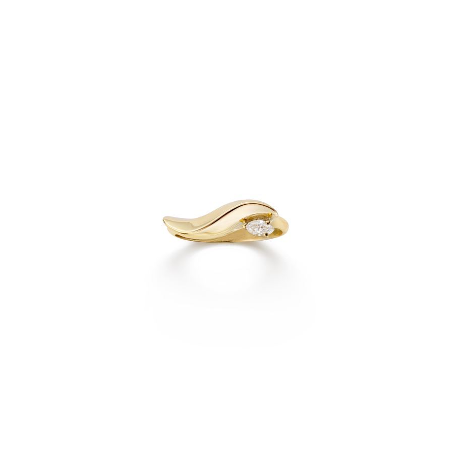 Paola Grande Gioielli FLAME Anello 'Flame' in oro giallo con diamante Paola Grande Gioielli FLAME Anello 'Flame' in oro giallo con diamante