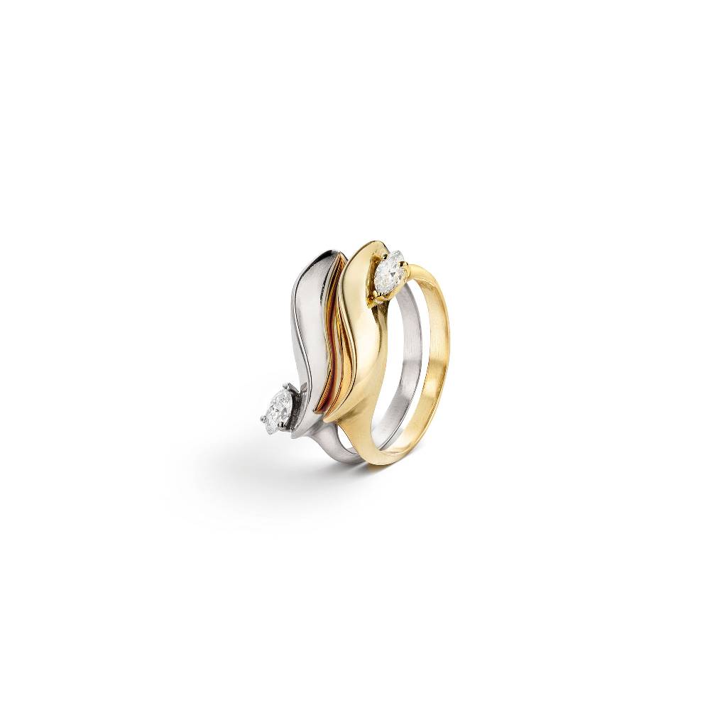 Paola Grande Gioielli FLAME Anello 'Flame' in oro giallo con diamante Qualità