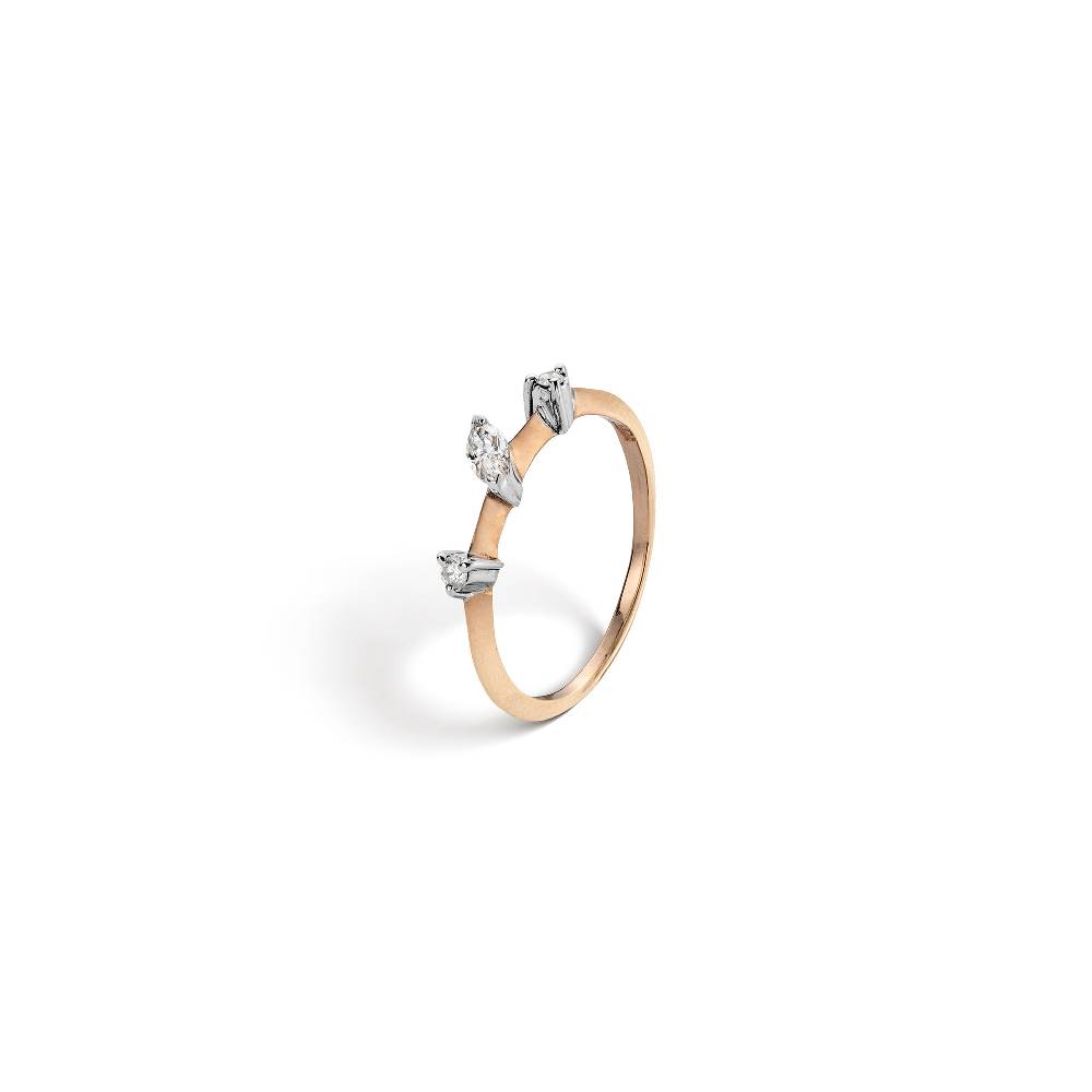 Paola Grande Gioielli BALANCE Anello 'Balance' oro rosa con marquise