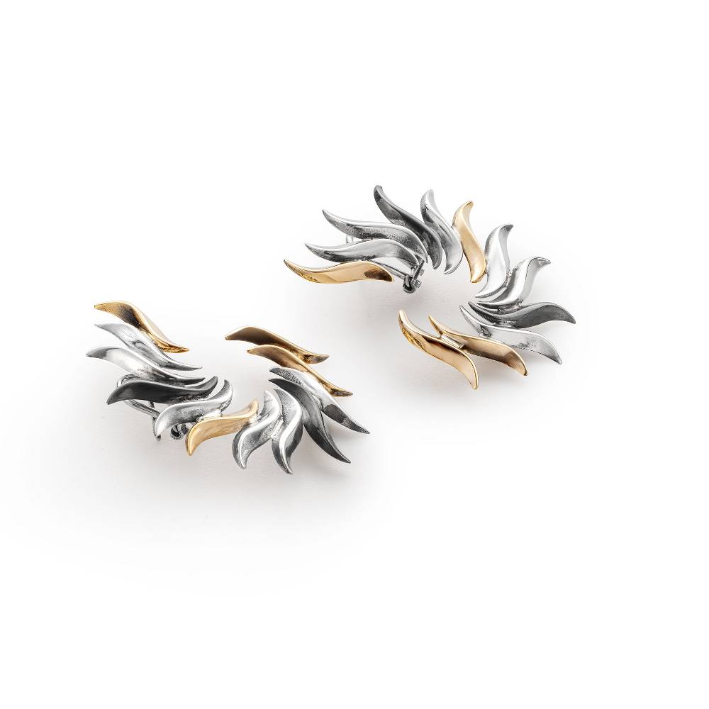 Paola Grande Gioielli FLAME Orecchino 'Fenice' base argento Negozio