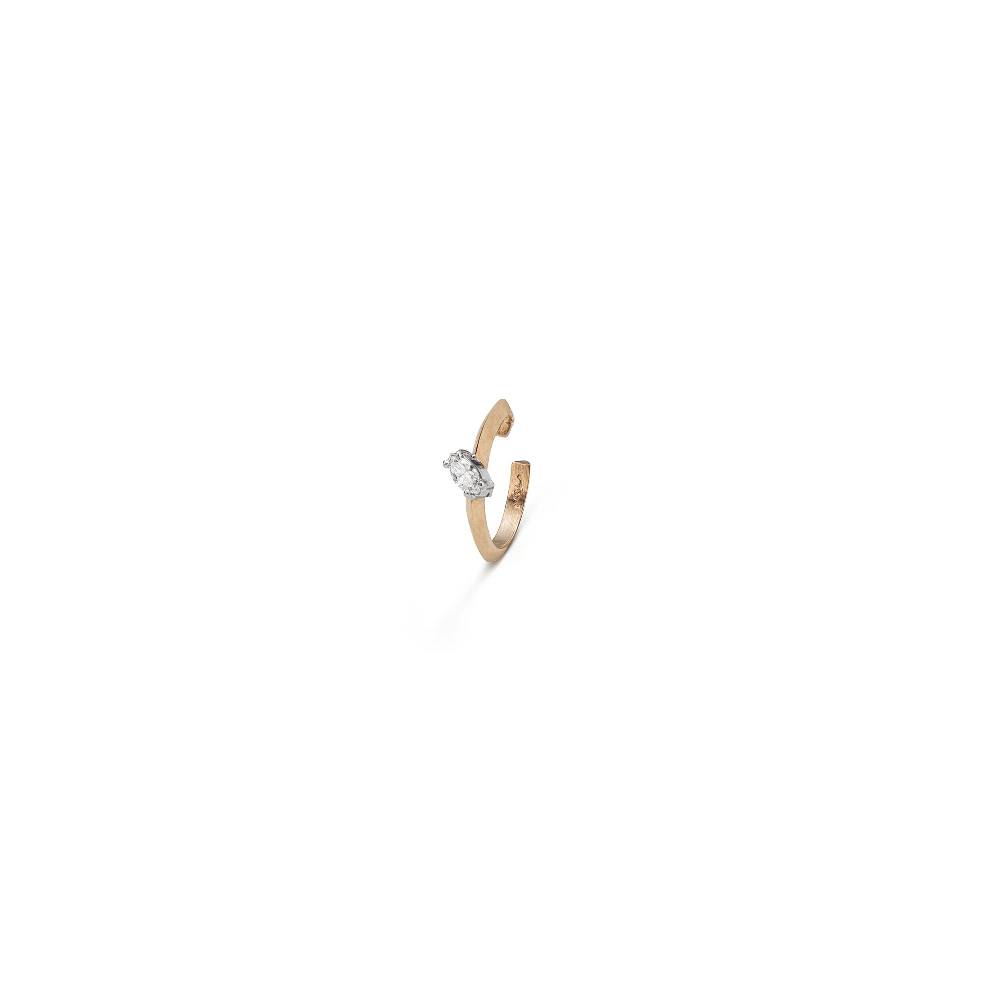 Paola Grande Gioielli BALANCE Ear cuff 'Balance' in oro rosa con diamante taglio marquise Consegna Veloce
