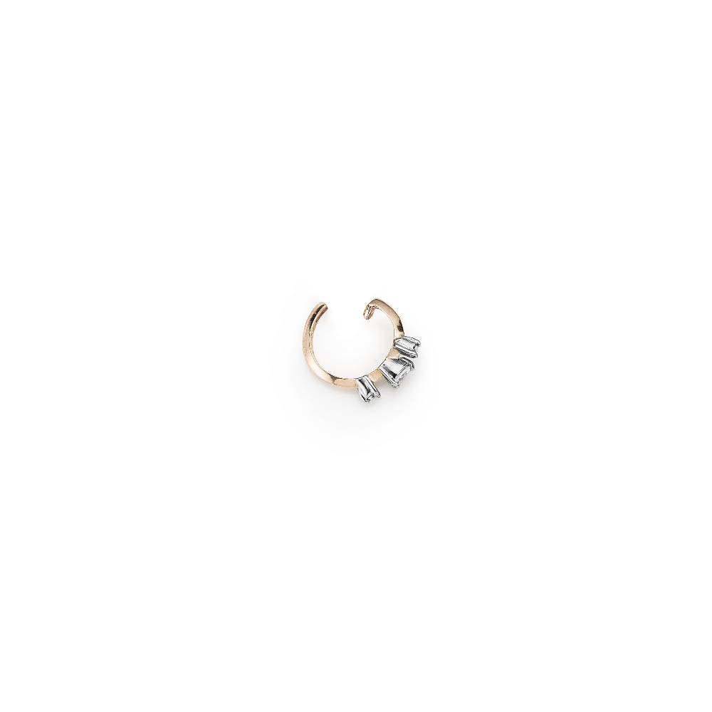 Paola Grande Gioielli BALANCE Ear cuff 'Balance' oro rosa con diamante taglio goccia Promozione Limitata