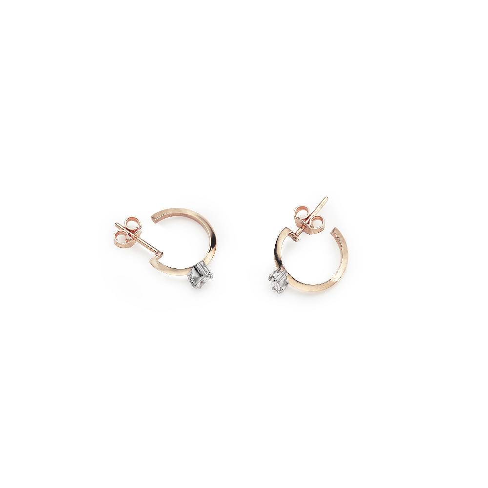 Paola Grande Gioielli BALANCE Cerchietti 'Balance' in oro rosa con marquise Prezzo Ridotto
