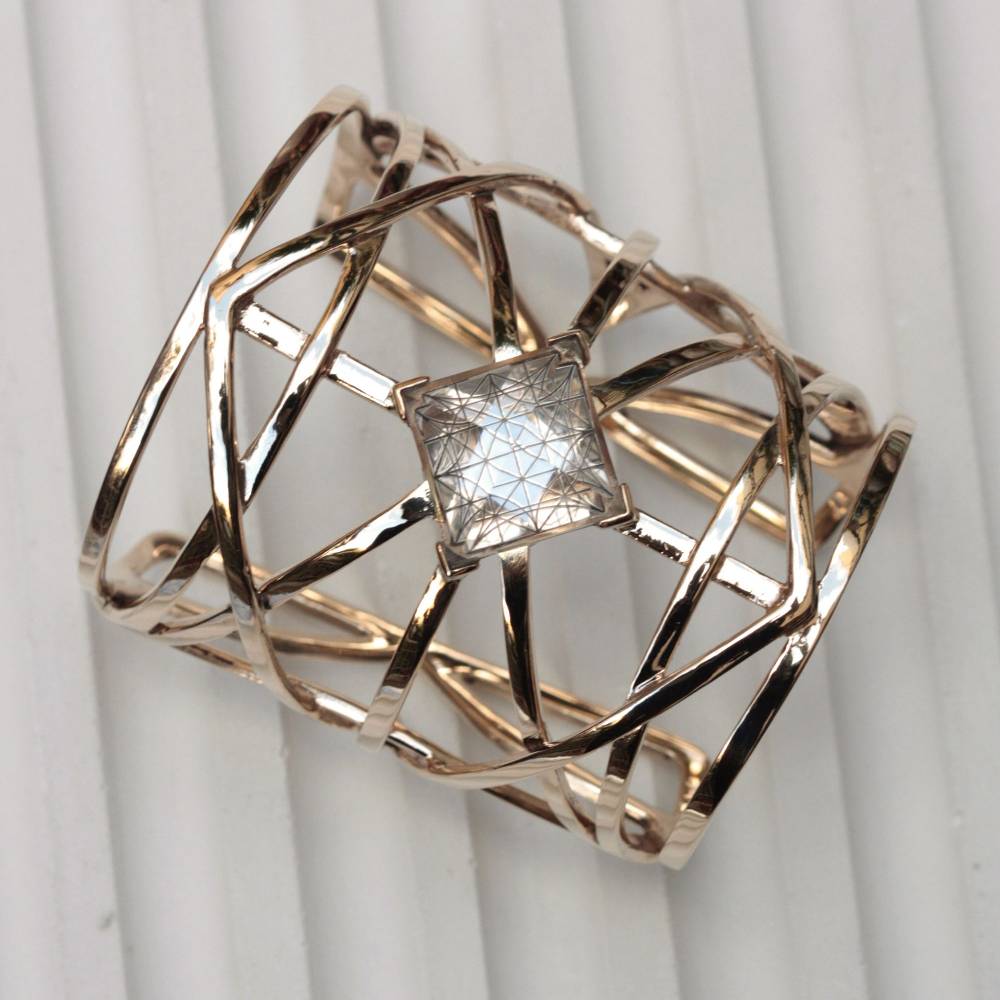 Paola Grande Gioielli GRIGLIE Bracciale 'Griglie' con piramide Presa
