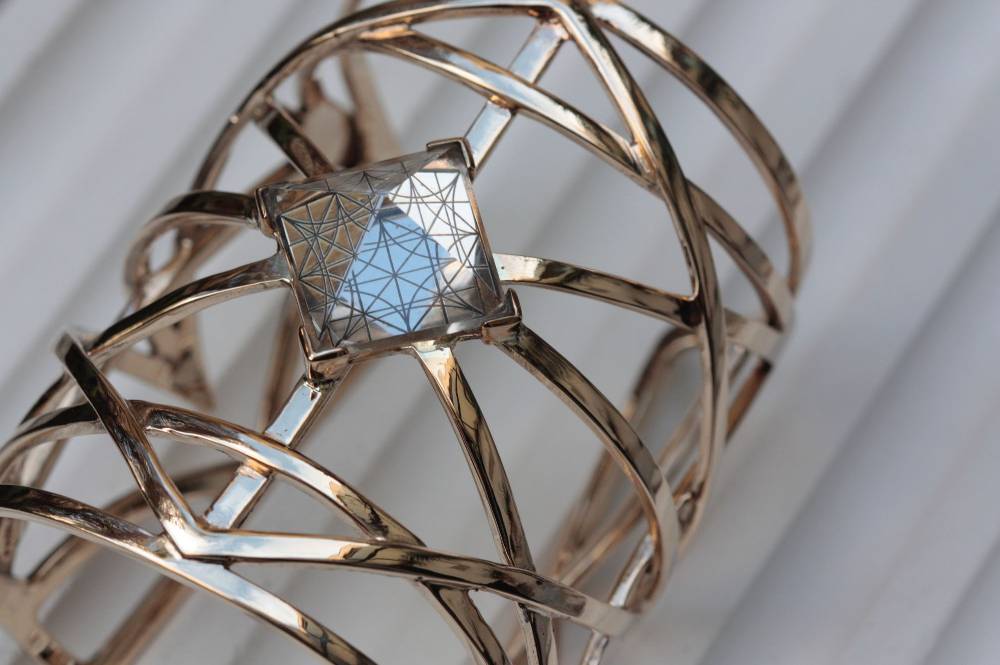 Paola Grande Gioielli GRIGLIE Bracciale 'Griglie' con piramide Presa