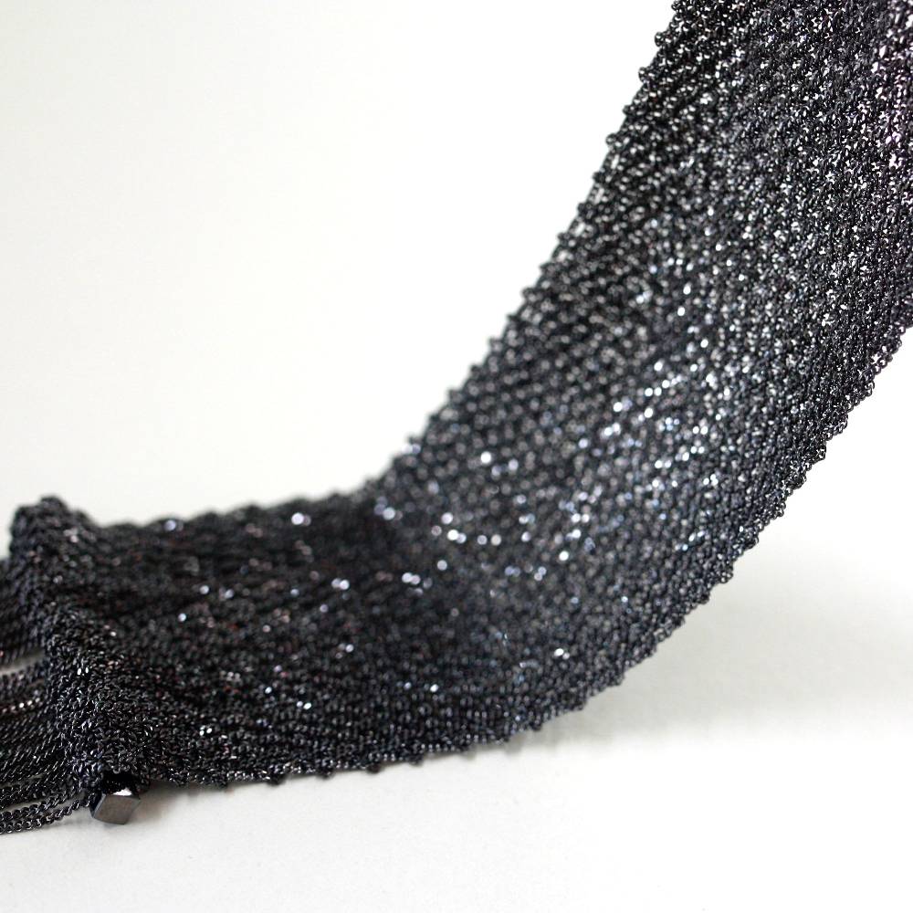Paola Grande Gioielli SCIARPE Bracciale in maglia d'argento con frange Economico
