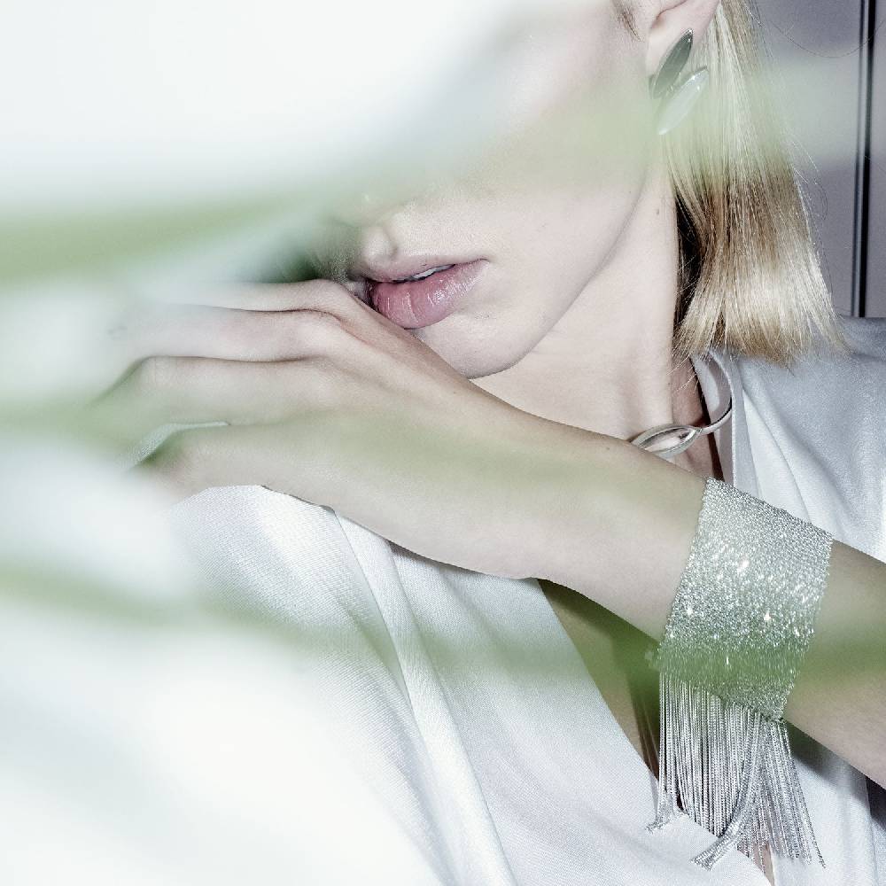 Paola Grande Gioielli SCIARPE Bracciale in maglia d'argento con frange Economico