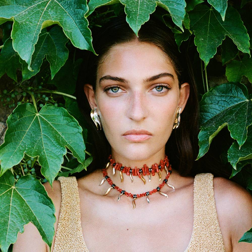 Paola Grande Gioielli FLAME Collana girocollo in corallo ed ematite 2025