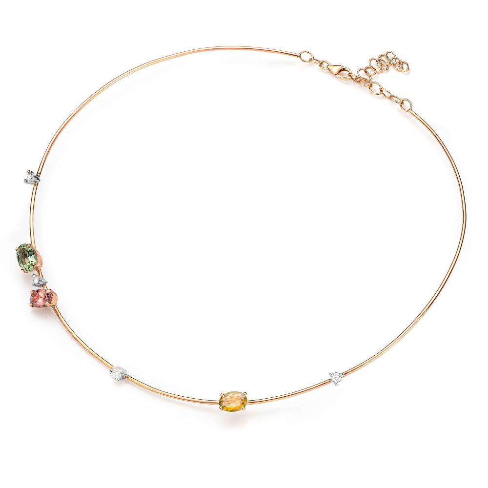 Paola Grande Gioielli BALANCE Collana 'Balance' con tormaline e diamanti