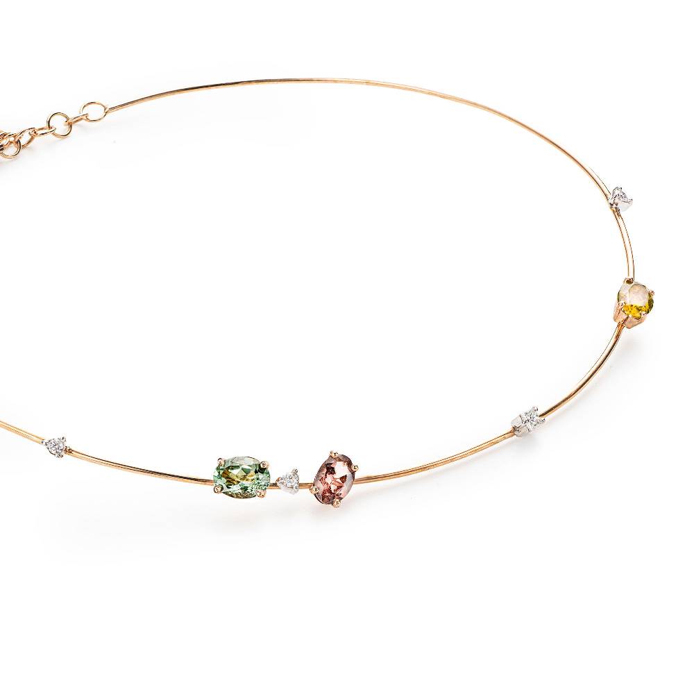 Paola Grande Gioielli BALANCE Collana 'Balance' con tormaline e diamanti Promozione