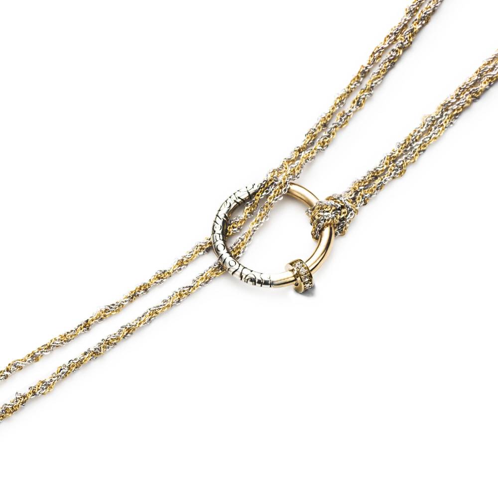 Paola Grande Gioielli NEON Collana|Choker 'Neon' bicolore con pavé Sottocosto