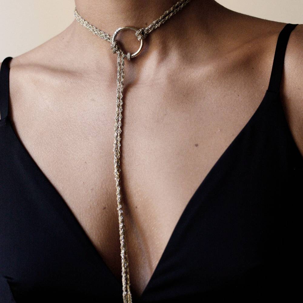 Paola Grande Gioielli SCIARPE Cordino/choker bicolor Outlet