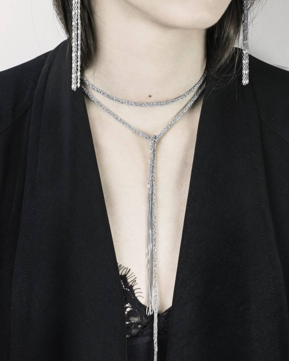 Paola Grande Gioielli SCIARPE Cordino/choker in argento In Vendita