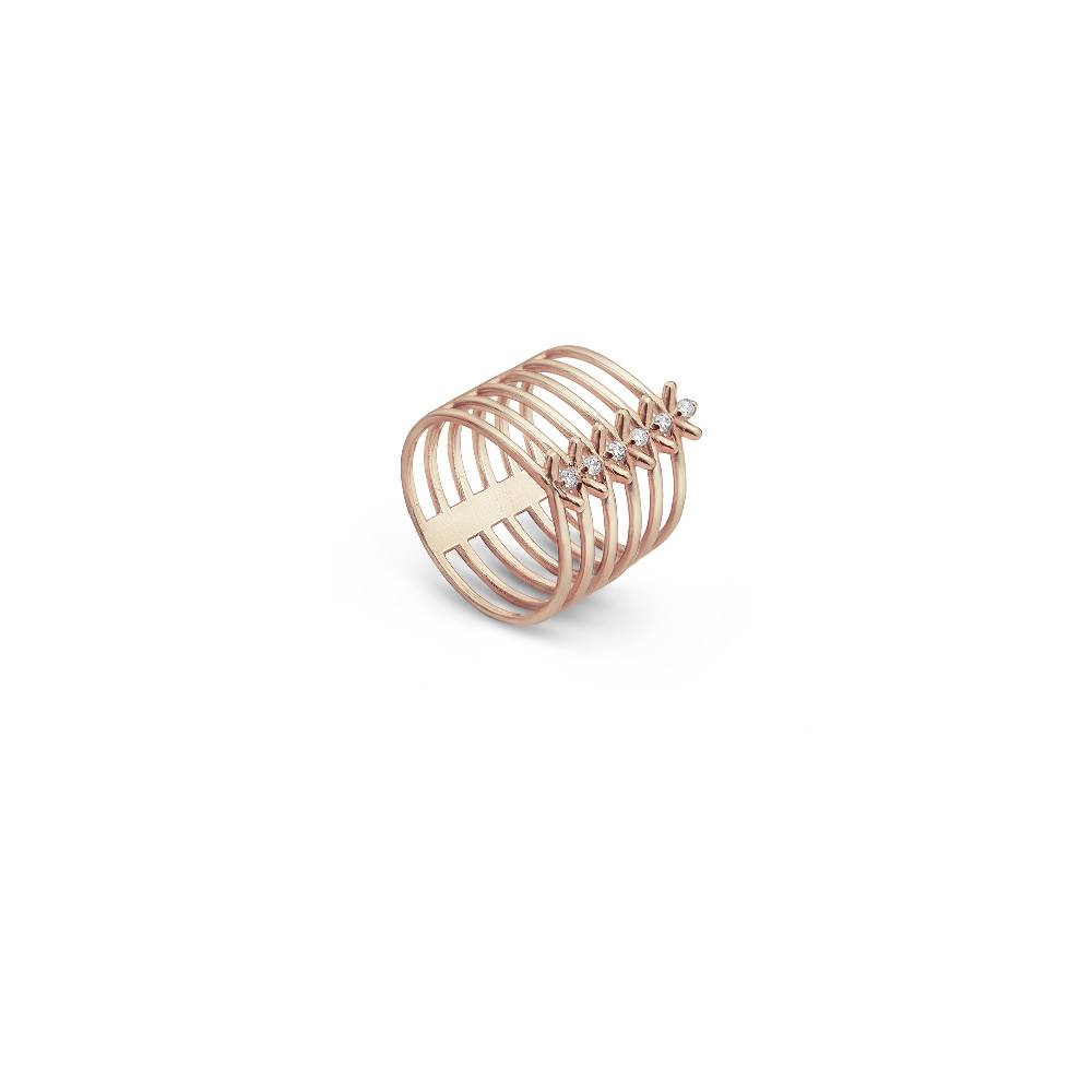 Paola Grande Gioielli SPINAE Anello 'Spinae' 6 elementi rosa In Saldo